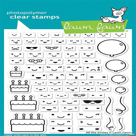 Lawn Fawn Clear Stamps 4"X6"-All The Smiles | Oriental Trading