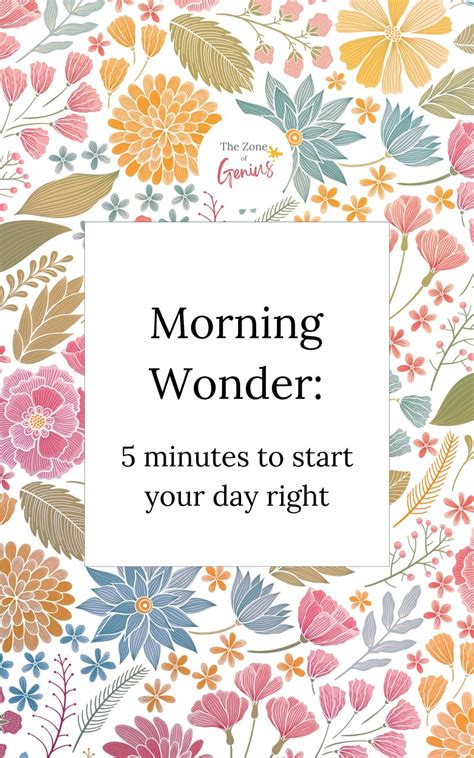 Morning Wonder 5 Minute Journal To Start Your Day Right