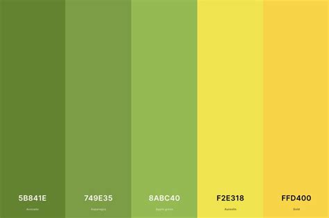 Green And Yellow Color Palette Color Palette Yellow Green Colour