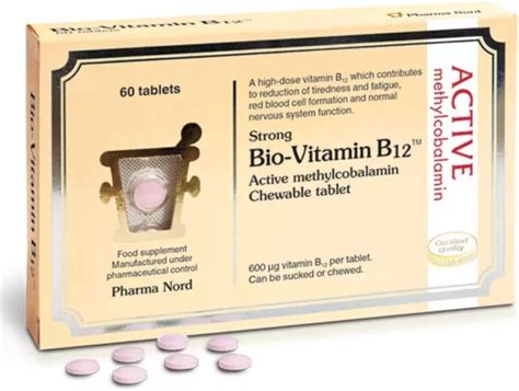 PHARMA NORD STRONG Bio Vitamin B12 60 Chewable Tablets Active