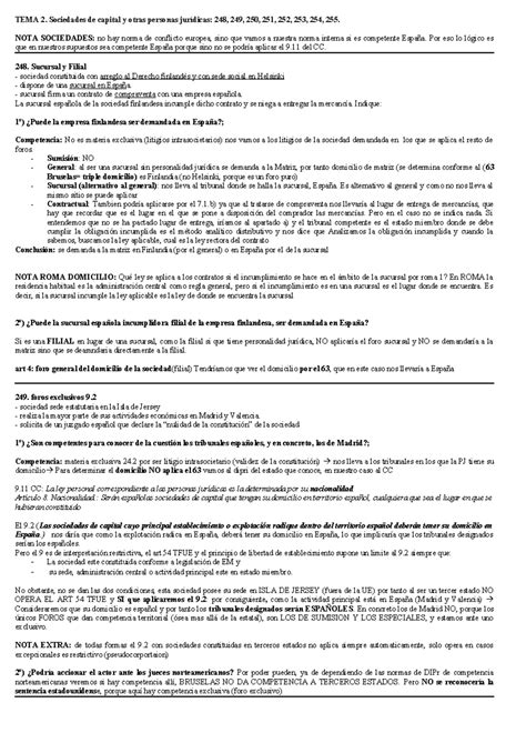 Casos tema 2 TEMA 2 Sociedades de capital y otras personas jurídicas