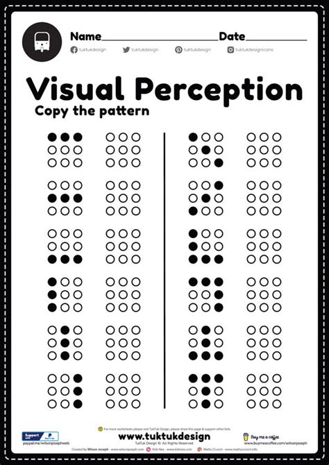 Visual Perception Tests Printable Online