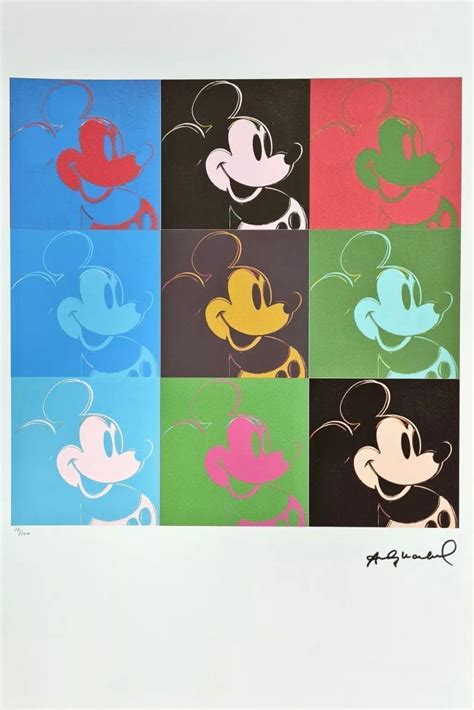 Licenserad Mickey Mouse Av Andy Warhol Numrerad K P P Tradera