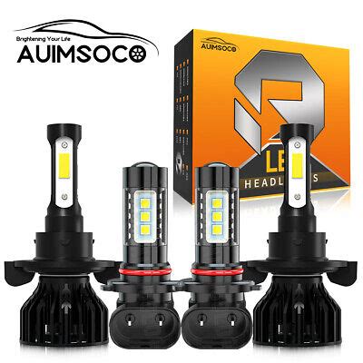 X For Ford F K Led Headlight Hi Lo Fog Light Bulbs