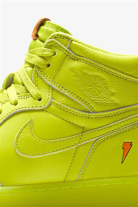 air jordan  high gatorade lemon lime data de lancamento nike snkrs