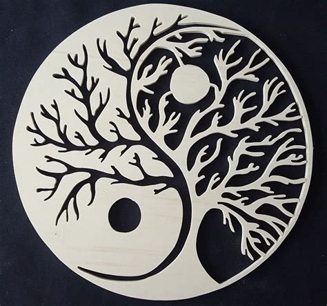 Yin Yang Laser Art Laser Cut Wood Crafts Wood Art Design