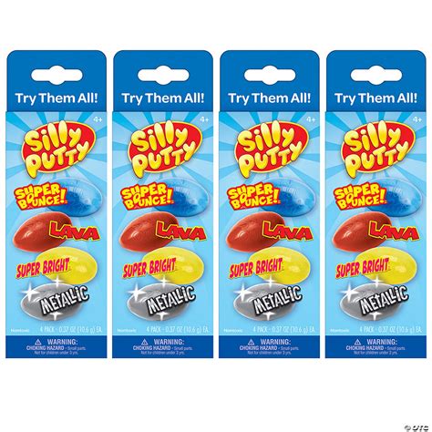 Crayola Silly Putty Variety Pack, 4 Per Pack, 4 Packs | Oriental Trading