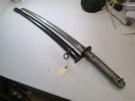 WWII JAPANESE NCO OFFICERS SWORD W MATCHING NUMBERS ON BLADE SCABBARD