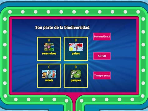 BIODIVERSIDAD Y CUIDADO DEL AGUA Gameshow Quiz