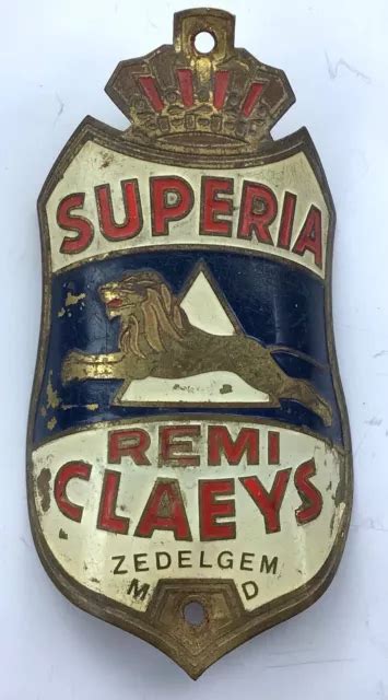 Ancienne Plaque De V Lo Superia R Mi Claeys Zedelgem Md Lion Old