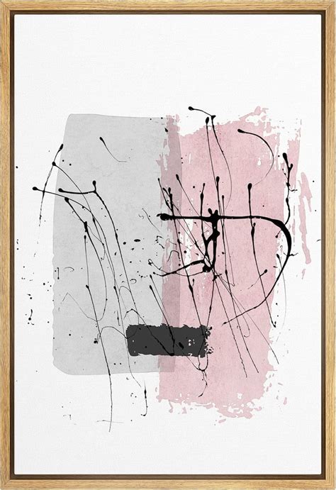 Aefer Unframed Canvas Print Wall Art Pink Gray Spray Paint Graffiti