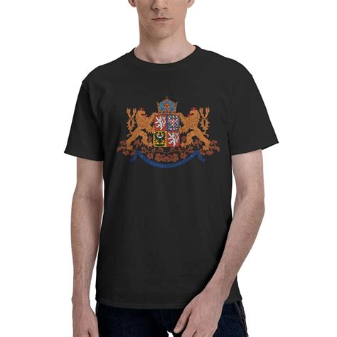 Czech Republic Coat Of Arms Men S Short Sleeve Crew Neck T Shirt