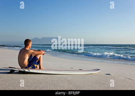 South Africa Cape Town Surfer On Wave Kommetjie Stock Photo Alamy