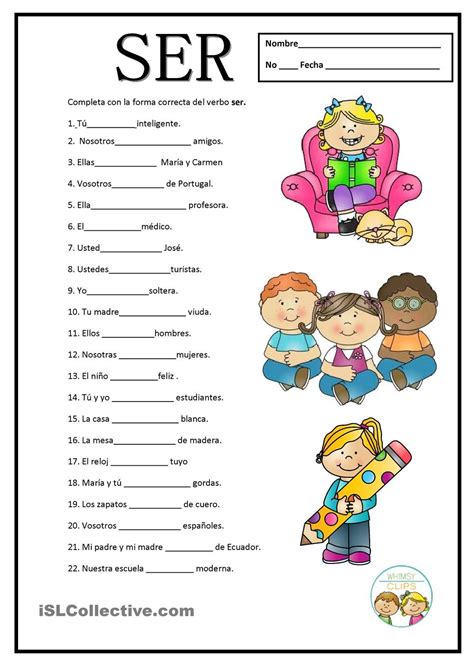 Free Ser And Estar Worksheets