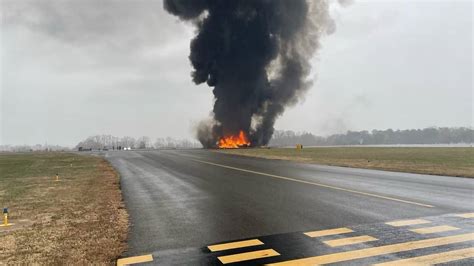 Plane Crashes In Fireball At Statesville Regional Airport In North ...