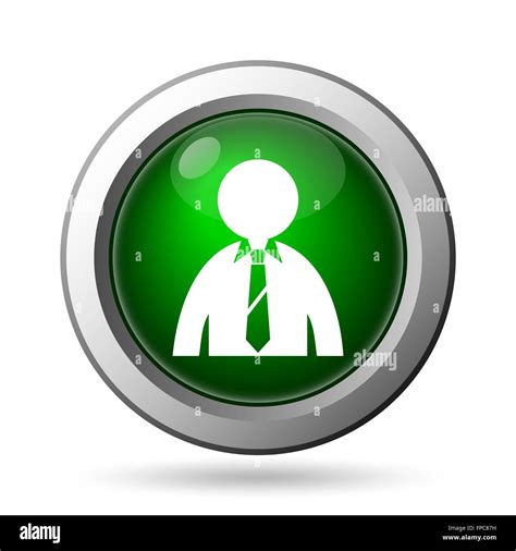 Business Man Icon Internet Button On White Background Stock Photo Alamy