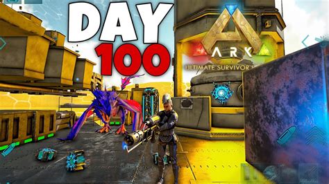 I Survived 100 Days PvP Ark Mobile Revamp Upgraiding Base Raiding