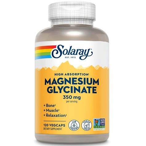 Magnesium Glycinate Mg Veg Caps Solaray