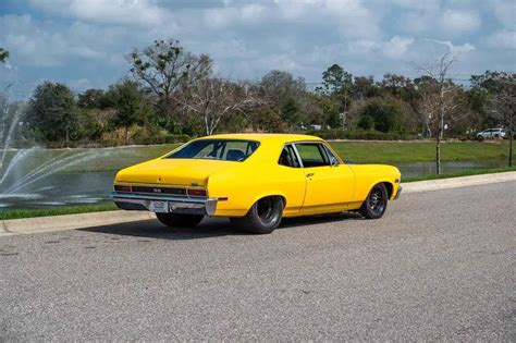 Chevrolet Nova Pro Street With Big Block Crate Engine Yellow