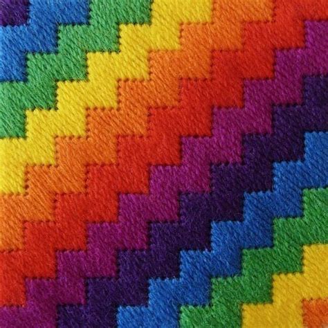 Appletons Needlepoint Kits Bargello Rainbow Zigzag Etsy Needlepoint