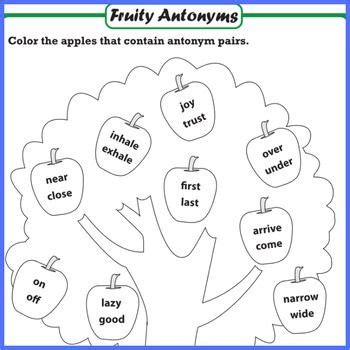 Fun Engaging Antonyms Worksheets For Grades 1 4 Opposite Words