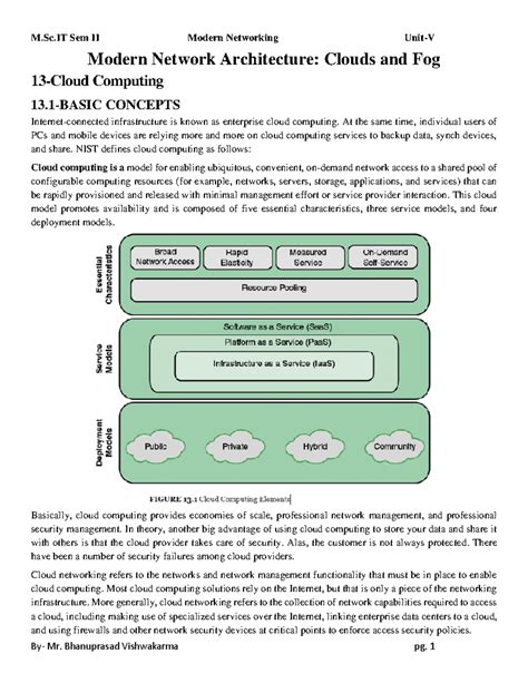 Unit Notes Modern Network Architecture Clouds And Fog Cloud