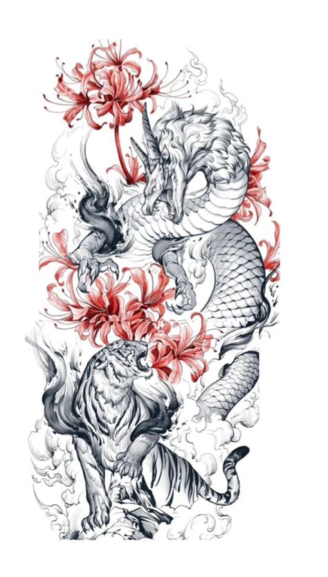 Pin By Azra On Tatoo Dragon Sleeve Tattoos Tiger Tattoo Design