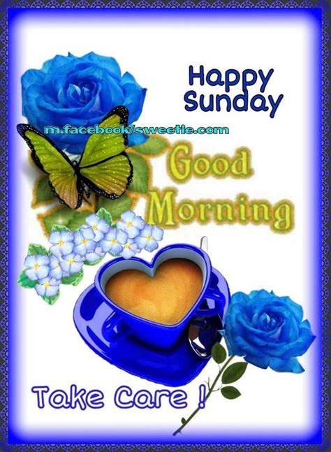 Happy Sunday Good Morning Blue Rose Coffee