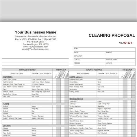 Cleaning Service Proposal Commercial Cleaning Business Cleaning