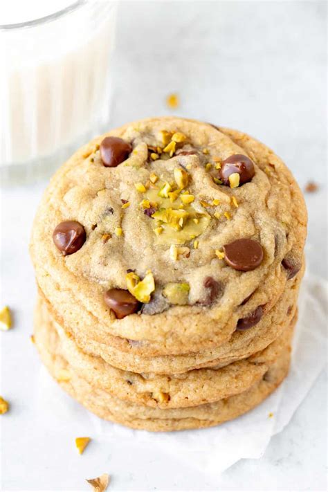 Pistachio Chocolate Chip Cookies Just So Tasty