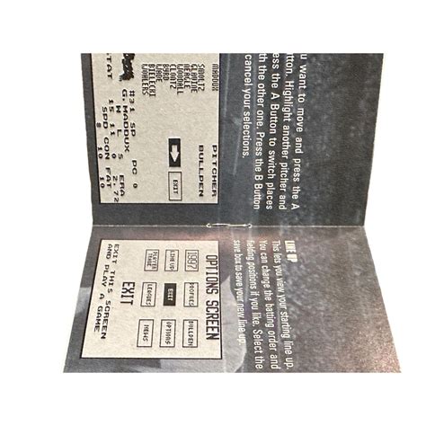 Ken Griffey Jr Presents Major League Baseball Nintendo Gameboy I Manual ... 