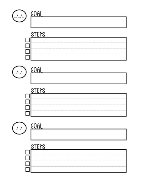 Goal Making Worksheets