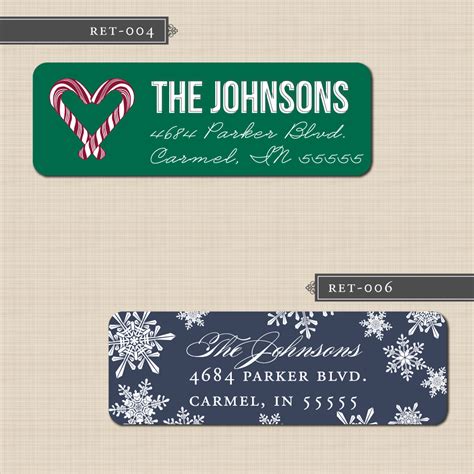 Free Printable Holiday Return Address Labels