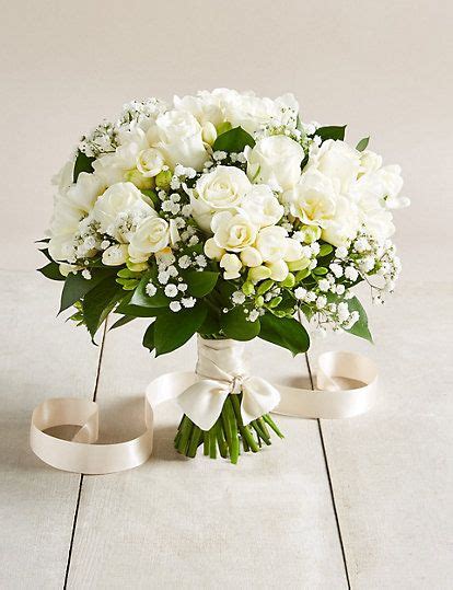 White Rose Freesia Additional Bridesmaid Bouquet X 1 M S White