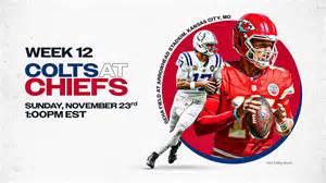 Chiefs vs. Colts: Live updates, score for AFC showdown in Week 12