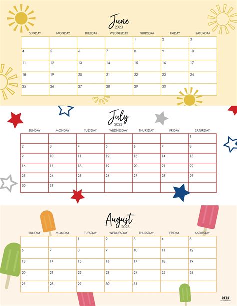 Summer Calendar Schedule Rd Ella Moreira