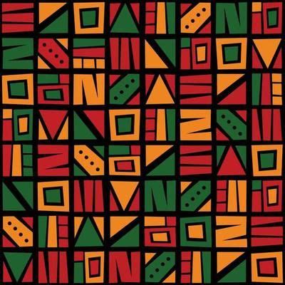 Pan African Color Seamless Pattern