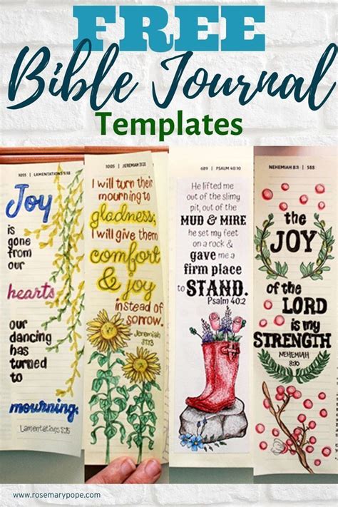 Free Bible Journal Templates Bible Journal Template Bible Journaling