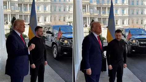 Video He S All Dressed Up Moment Trump Greeted Zelensky At Oval