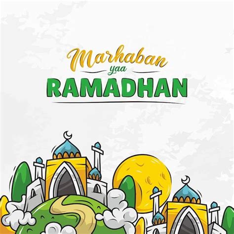 Ramadan Kareem In Cartoon Premium Vector