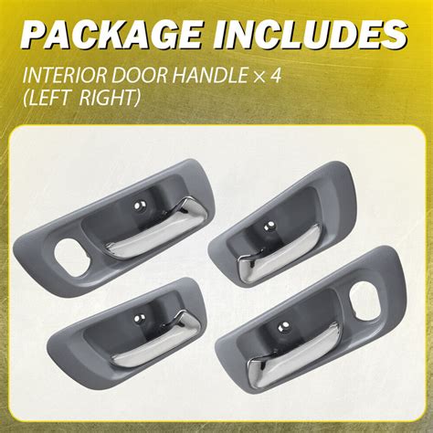 Door Inside Handle Inner Gray Front Rear Right Left For Honda