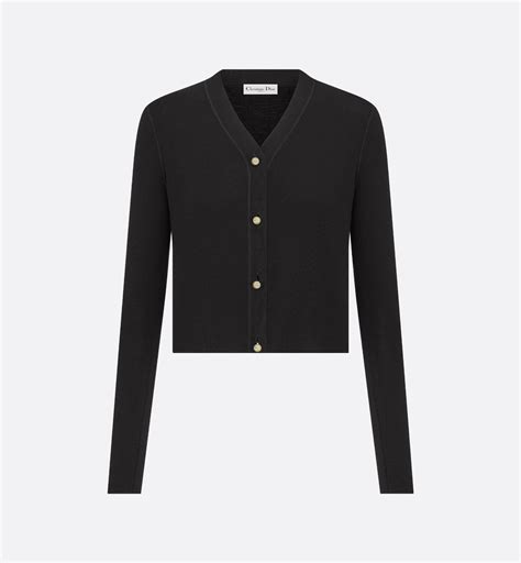 Cardigan Black Cashmere and Silk Knit | DIOR