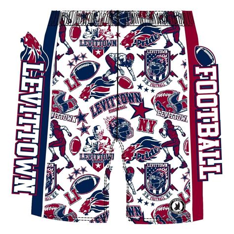flow society youth adult levittown football short  lengths shop