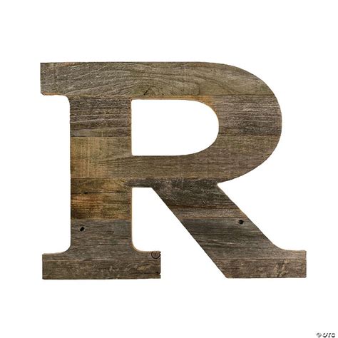 Rustic Large 16 in. Natural Weathered Gray Decorative Monogram Wood ...