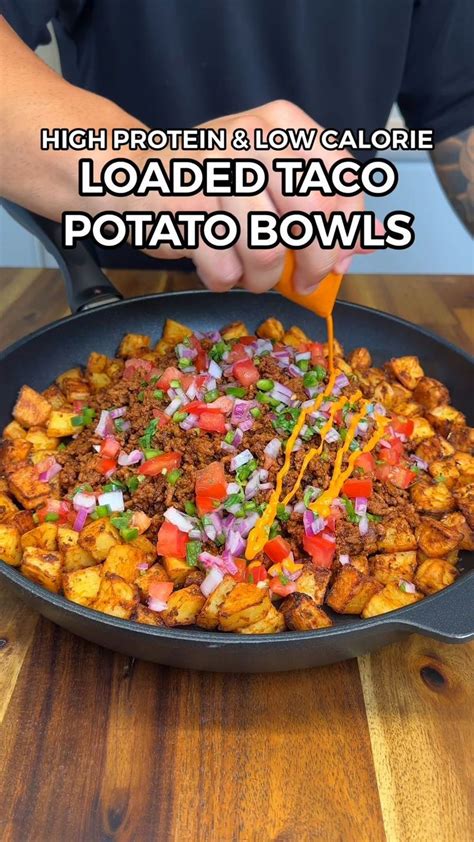 High Protein Loaded Taco Potato Bowls Only Cal G Protein