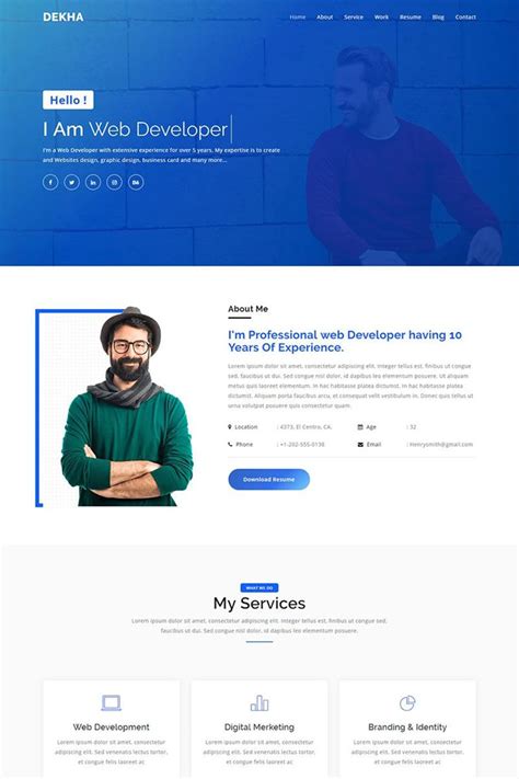 Dekha Creative Portfolio Html Landing Page Template Site Portfolio