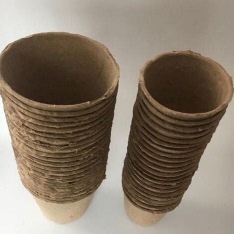 Lot De Pots De Fleurs En Pulpe De Bois X Cm Kit De Plateau De