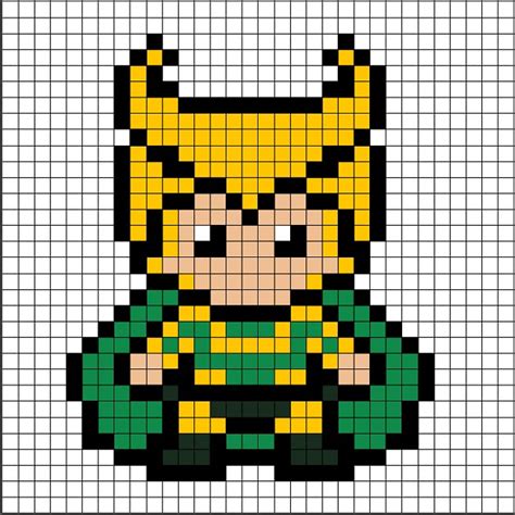 Plantilla Hama Beads De Superheroes Pixel Real Punto De Cruz De