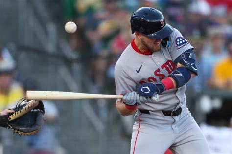 Curtis Mead leaves game after being hit on wrist by a pitch in his Red