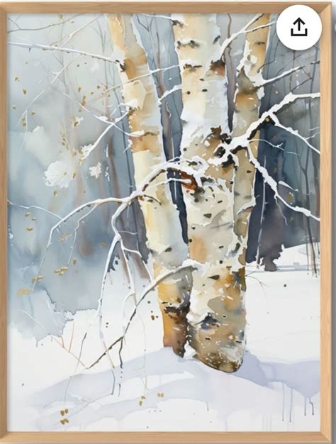 Pin by Marie Josée Trudel on 10 Tree watercolor painting Winter